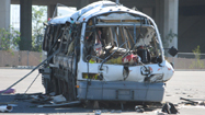 バス爆破テロの衝撃実験の写真